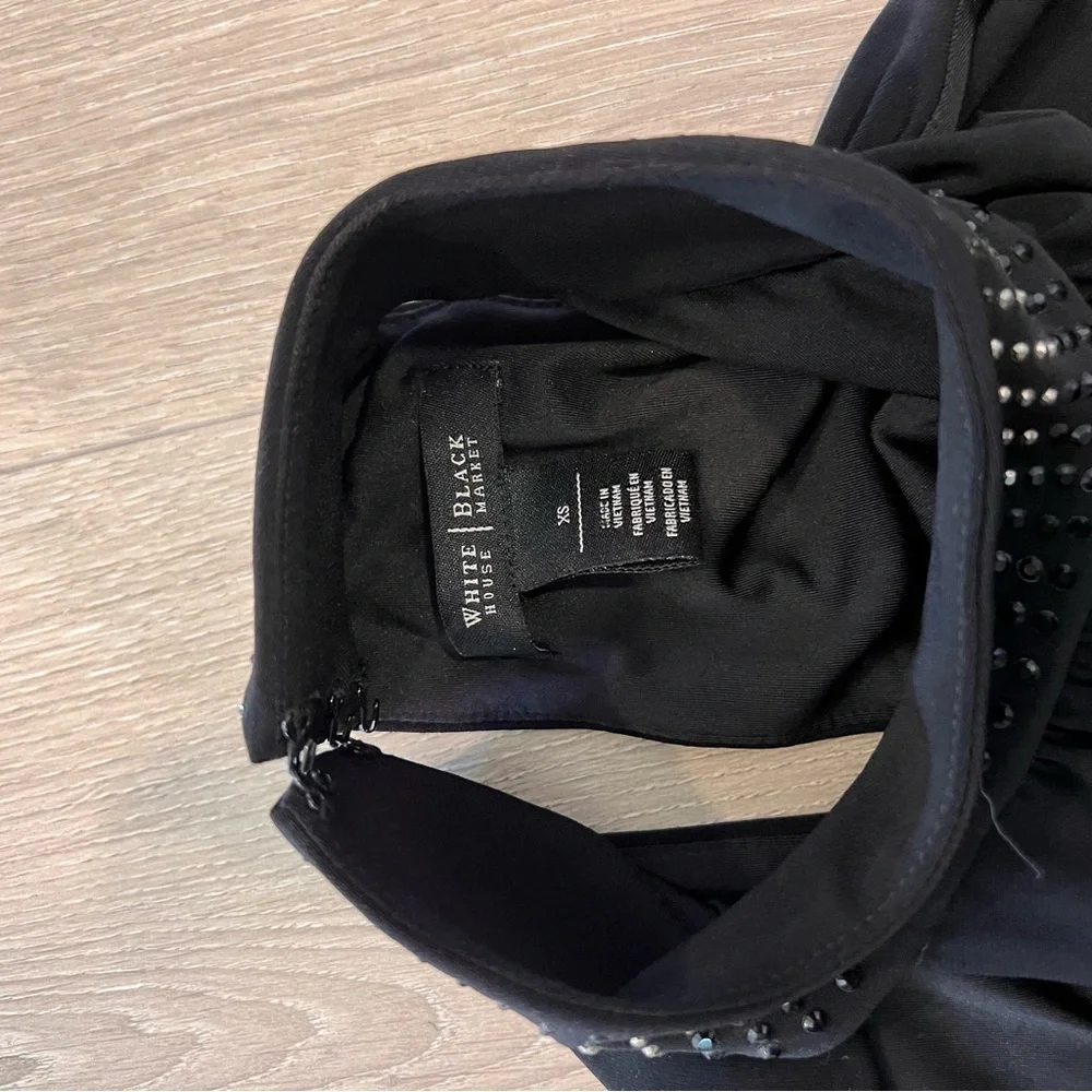 White House Black Market Black Halter Mini Dress - Picture 6 of 6